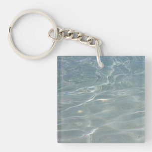 Caribbean Water Abstract Blue Nature Key Ring