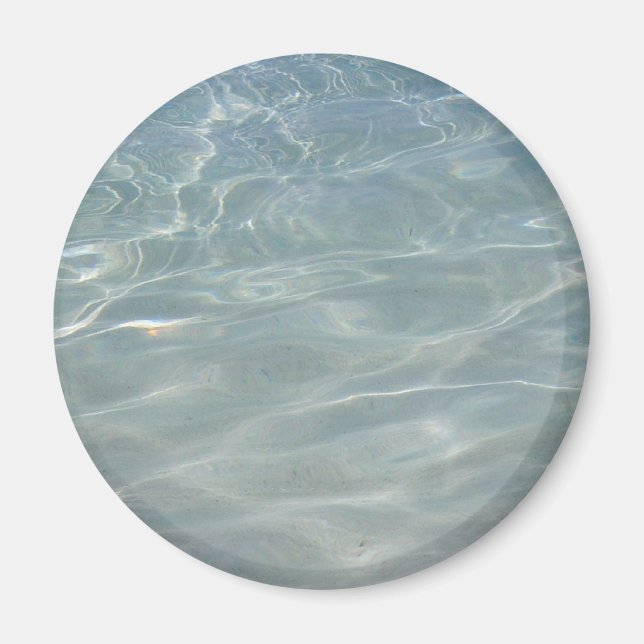 Caribbean Water Abstract Blue Nature Magnet (Front)