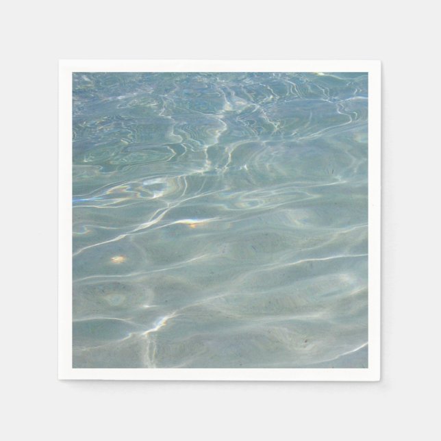 Caribbean Water Abstract Blue Nature Napkin (Front)