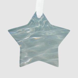 Caribbean Water Abstract Blue Nature Ornament
