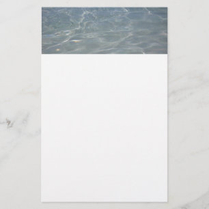 Caribbean Water Abstract Blue Nature Stationery