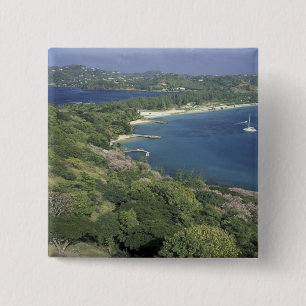 Caribbean, West Indies, St. Lucia. View of 15 Cm Square Badge
