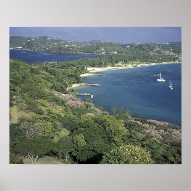 Caribbean, West Indies, St. Lucia. View of Poster (Front)