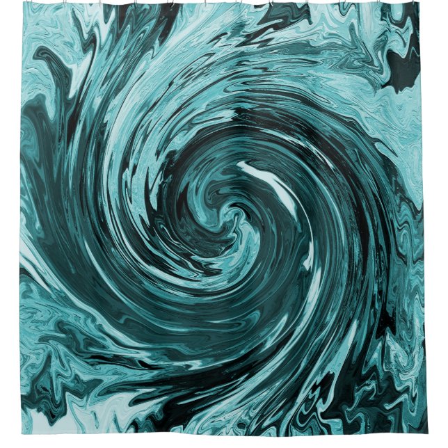 Caribbean wild waters..... shower curtain (Front)