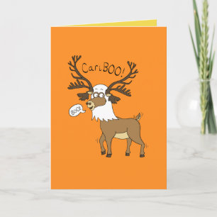 CariBOO Caribou - Funny Halloween Greeting Card