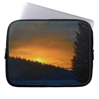 Cariboo Nature Landscape Lake Sunset Laptop Sleeve