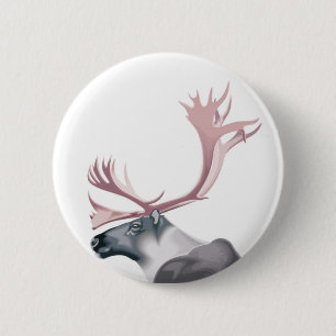 CARIBOU 6 CM ROUND BADGE