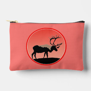 Caribou at Sunset - Original Wildlife Art Accessory Pouch