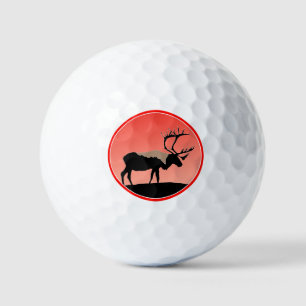 Caribou at Sunset  - Original Wildlife Art Golf Balls