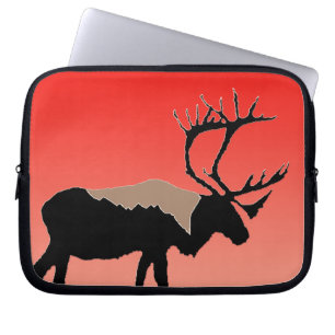 Caribou at Sunset - Original Wildlife Art Laptop Sleeve