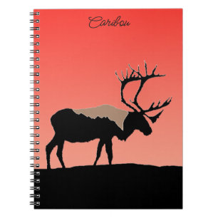 Caribou at Sunset  - Original Wildlife Art Notebook