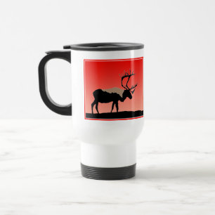 Caribou at Sunset  - Original Wildlife Art Travel Mug