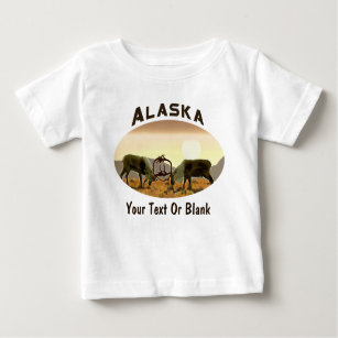 Caribou Duel - Alaska Baby T-Shirt
