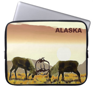 Caribou Duel - Alaska Laptop Sleeve