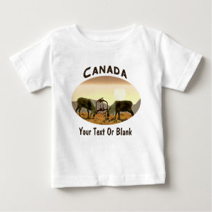 Caribou Duel - Canada Baby T-Shirt