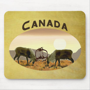 Caribou Duel - Canada Mouse Mat
