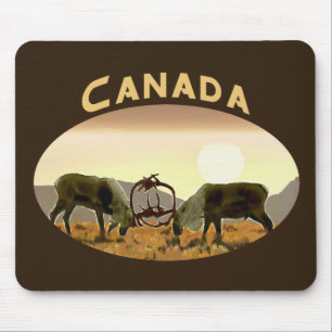 Caribou Duel - Canada Mouse Mat