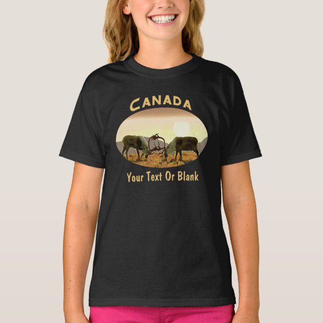 Caribou Duel - Canada T-Shirt (Front)