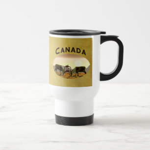 Caribou Duel - Canada Travel Mug