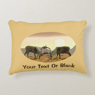 Caribou Duel Decorative Cushion