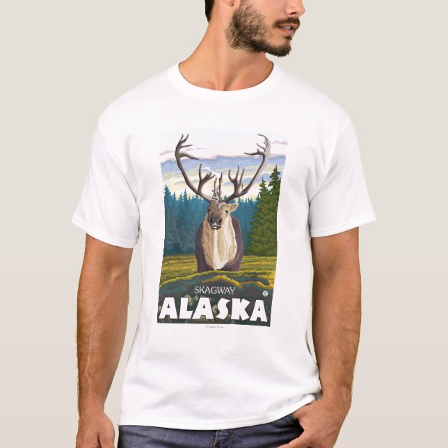 Caribou in the Wild - Skagway, Alaska T-Shirt (Front)
