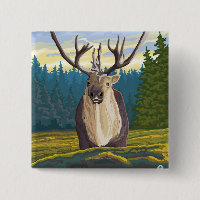 Caribou in the Wild- Vintage Travel Poster