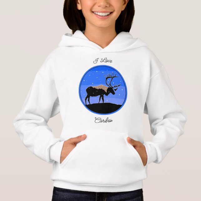 Caribou in Winter  - Original Wildlife Art (Front)