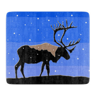 Caribou in Winter - Original Wildlife Art Cutting Board