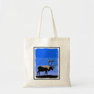Caribou in Winter  - Original Wildlife Art Tote Bag