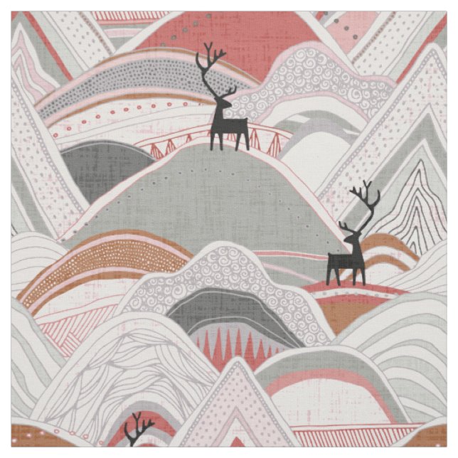 caribou mountains sienna fabric (Swatch)