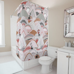 caribou mountains sienna shower curtain