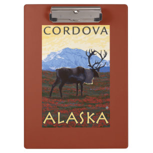 Caribou Scene - Cordova, Alaska Clipboard