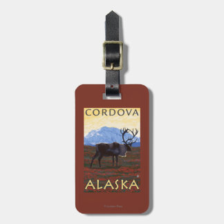 Caribou Scene - Cordova, Alaska Luggage Tag