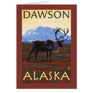 Caribou Scene - Dawson, Alaska