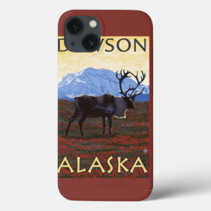 Caribou Scene - Dawson, Alaska iPhone 13 Case