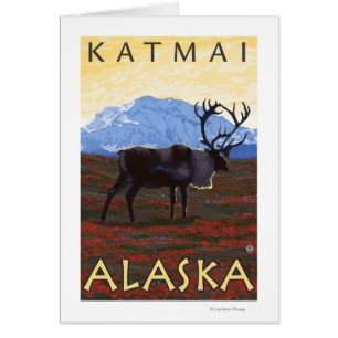 Caribou Scene - Katmai, Alaska