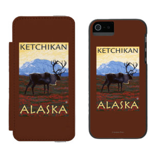Caribou Scene - Ketchikan, Alaska Incipio Watson™ iPhone 5 Wallet Case