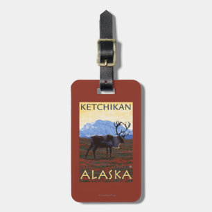 Caribou Scene - Ketchikan, Alaska Luggage Tag