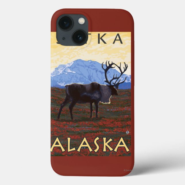 Caribou Scene - Sitka, Alaska Case-Mate iPhone Case (Back)
