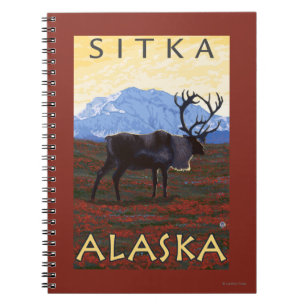 Caribou Scene - Sitka, Alaska Notebook