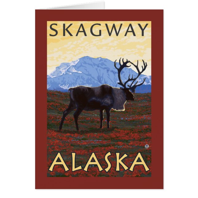Caribou Scene - Skagway, Alaska (Front)