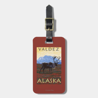 Caribou Scene - Valdez, Alaska Luggage Tag