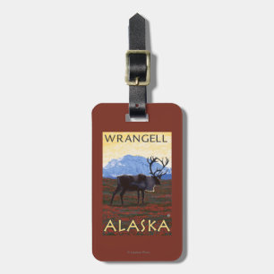 Caribou Scene - Wrangell, Alaska Luggage Tag
