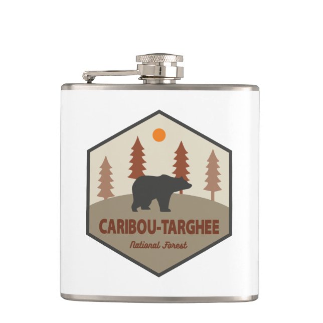 Caribou-Targhee National Forest Bear Hip Flask (Front)