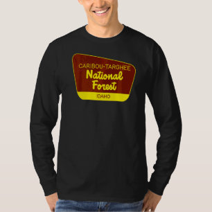 Caribou Targhee National Forest Idaho Retro Sign T-Shirt
