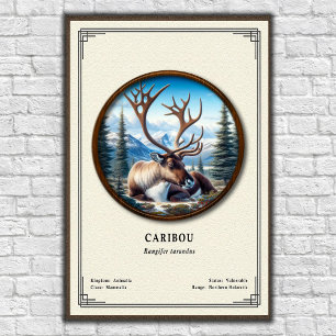 Caribou Zoology Series Poster