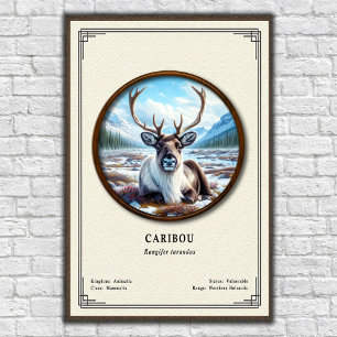 Caribou Zoology Series Poster