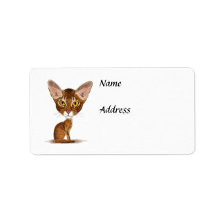 Caricature Abyssinian Label