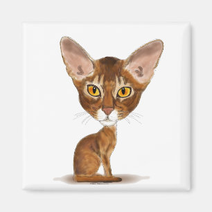 Caricature Abyssinian Magnet