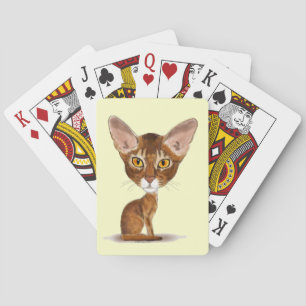 Caricature Abyssinian Playing Cards